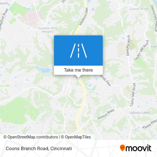 Coons Branch Road map