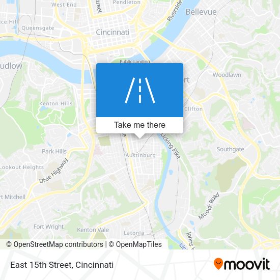Mapa de East 15th Street