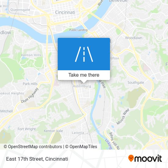 East 17th Street map