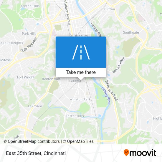 East 35th Street map