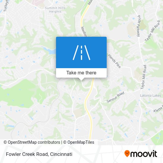 Fowler Creek Road map