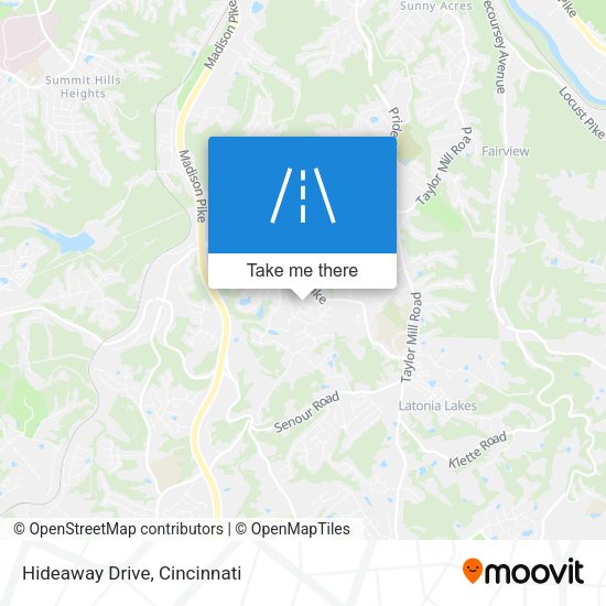 Mapa de Hideaway Drive