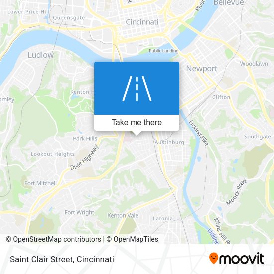 Saint Clair Street map