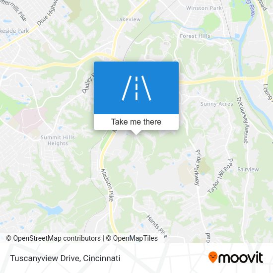 Tuscanyview Drive map