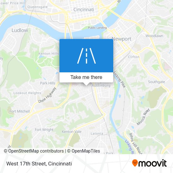 West 17th Street map