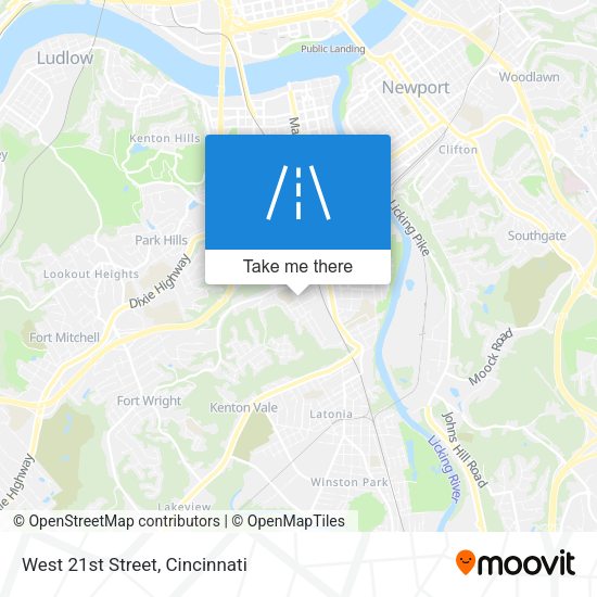 West 21st Street map