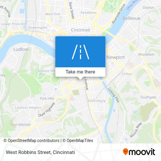 West Robbins Street map