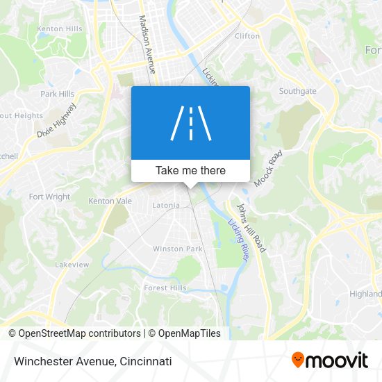 Winchester Avenue map
