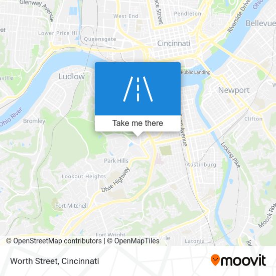 Mapa de Worth Street