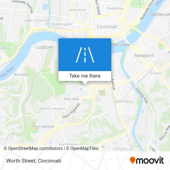 Mapa de Worth Street