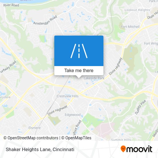 Shaker Heights Lane map
