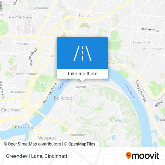 Greendevil Lane map