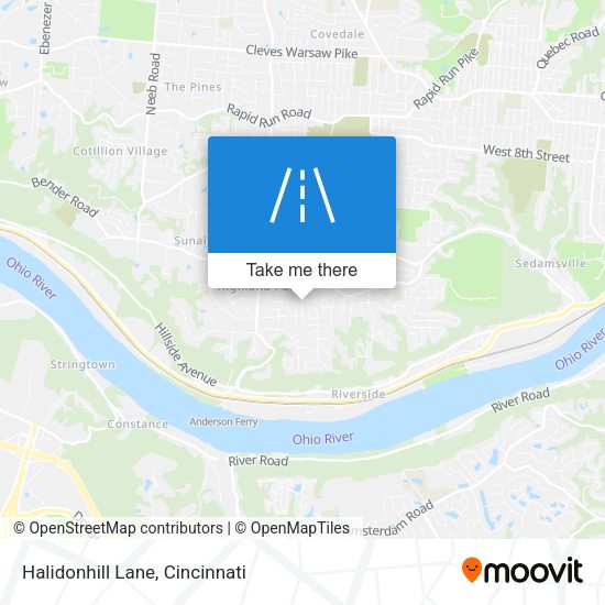 Halidonhill Lane map