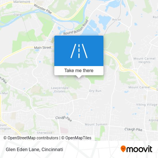 Mapa de Glen Eden Lane