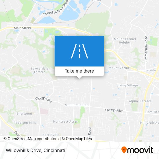 Mapa de Willowhills Drive