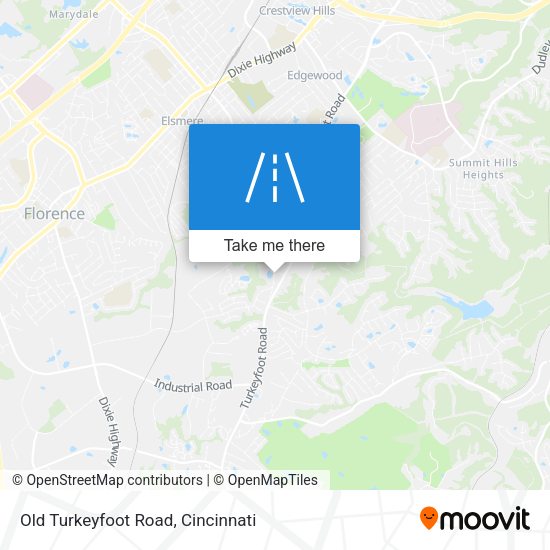 Old Turkeyfoot Road map