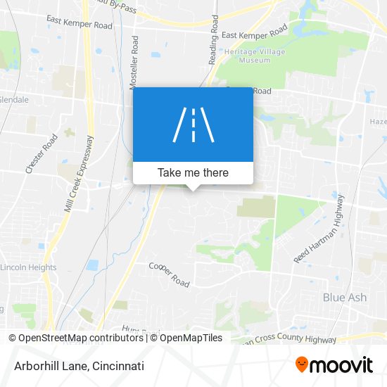 Arborhill Lane map