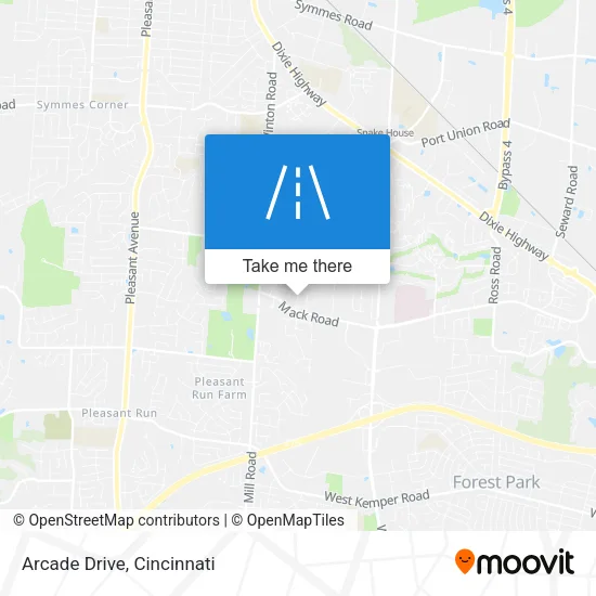 Arcade Drive map