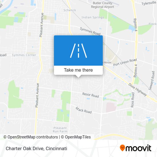 Charter Oak Drive map