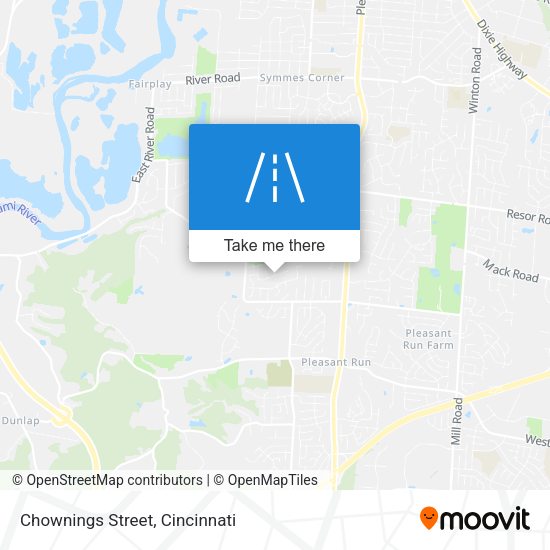 Chownings Street map