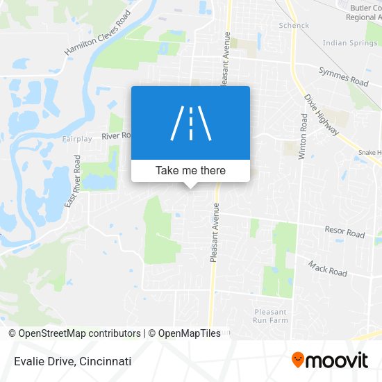 Evalie Drive map