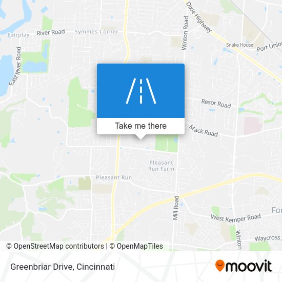 Mapa de Greenbriar Drive