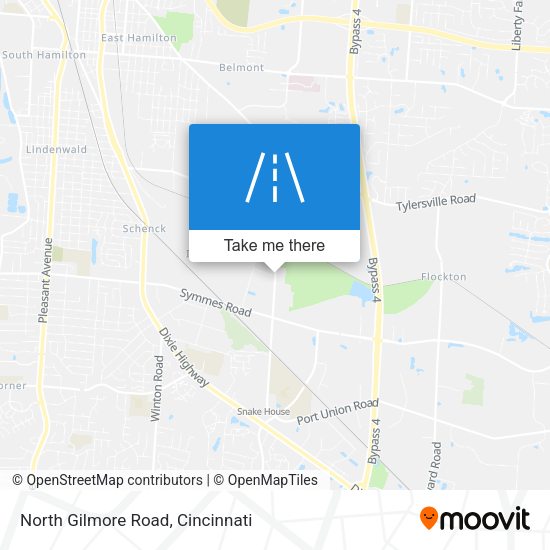 North Gilmore Road map