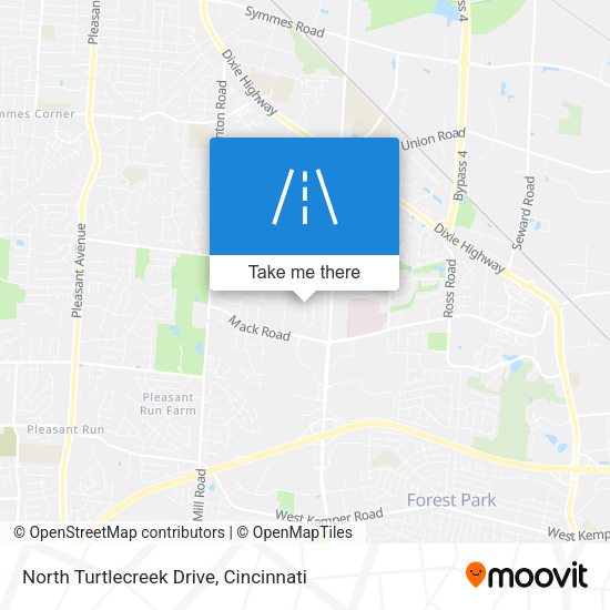North Turtlecreek Drive map