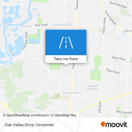 Oak Valley Drive map