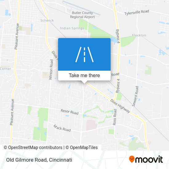 Old Gilmore Road map