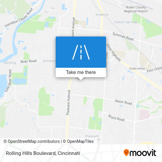 Rolling Hills Boulevard map