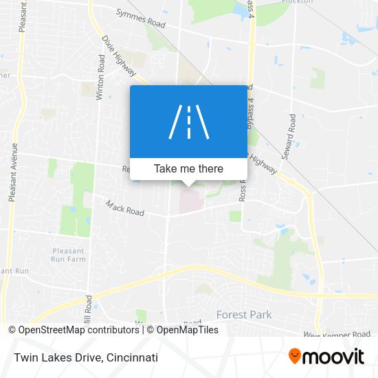 Twin Lakes Drive map