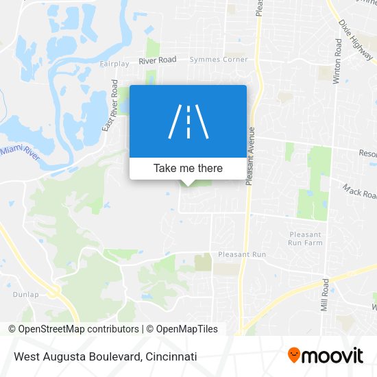 Mapa de West Augusta Boulevard
