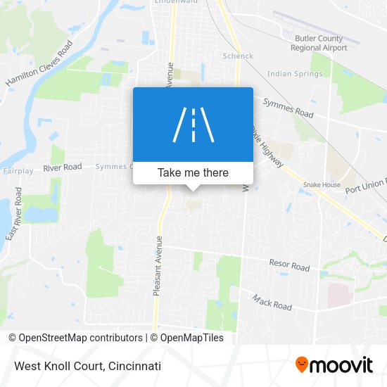 West Knoll Court map