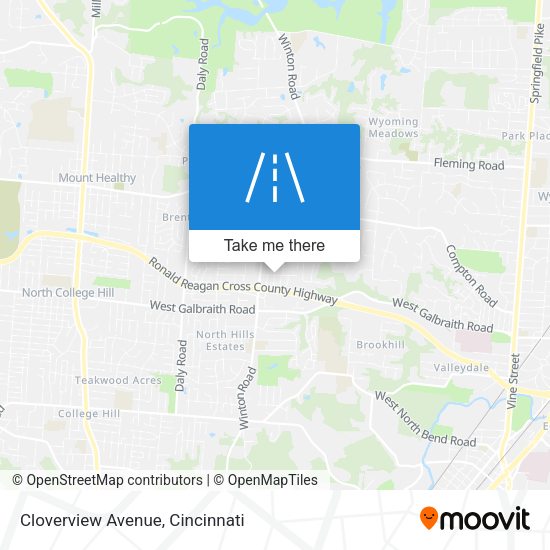 Cloverview Avenue map