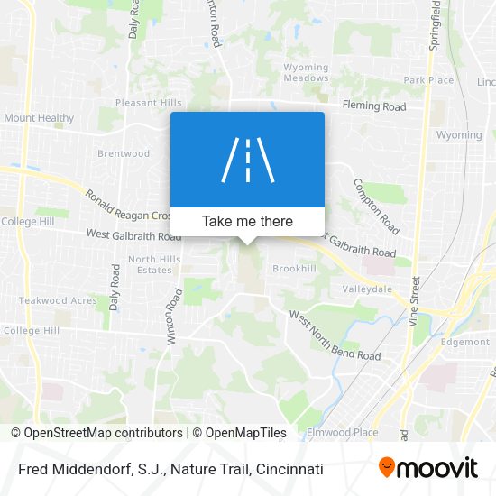 Mapa de Fred Middendorf, S.J., Nature Trail