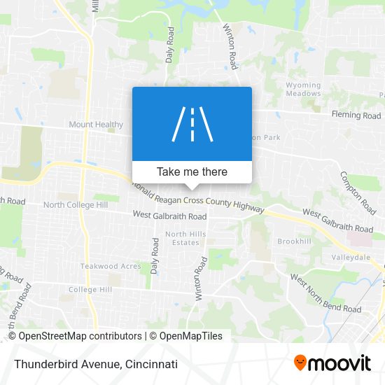 Thunderbird Avenue map