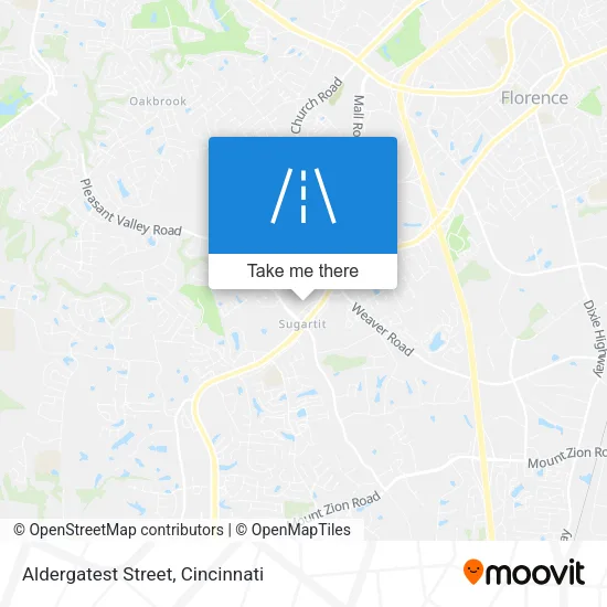 Aldergatest Street map