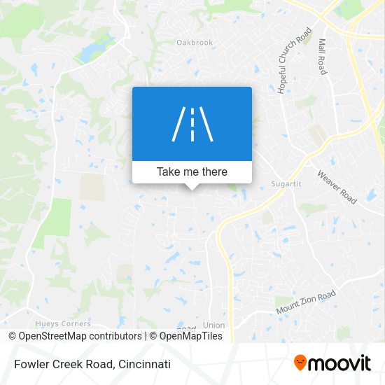 Fowler Creek Road map