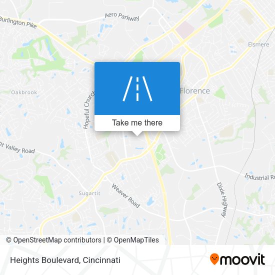 Heights Boulevard map
