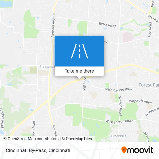 Cincinnati By-Pass map