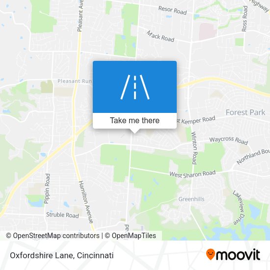 Oxfordshire Lane map