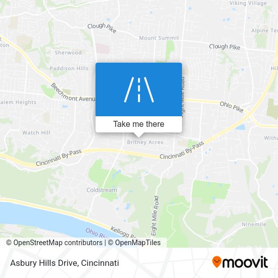 Asbury Hills Drive map