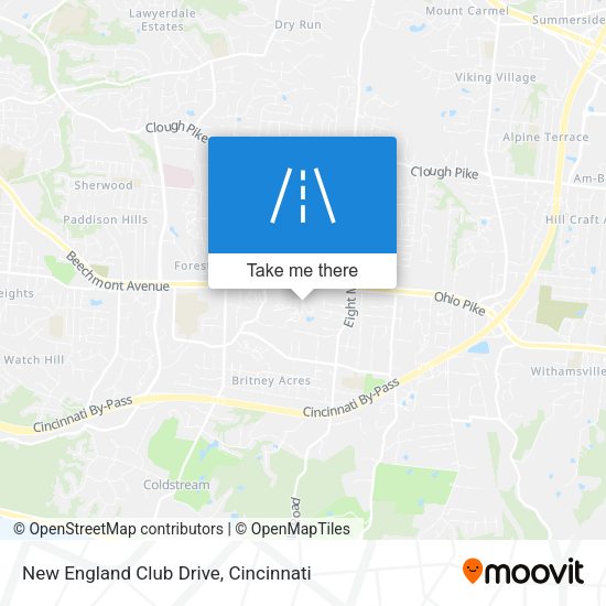 New England Club Drive map