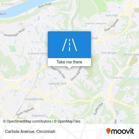 Carlisle Avenue map