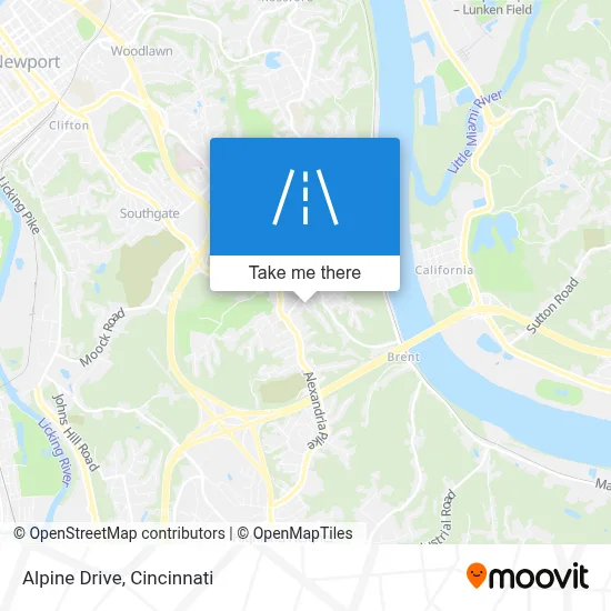 Alpine Drive map