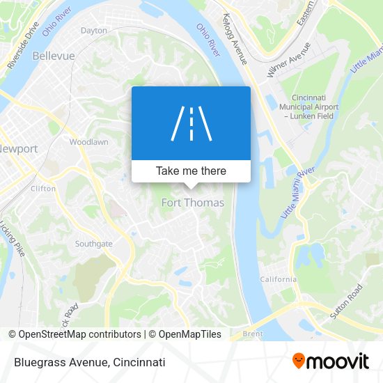 Bluegrass Avenue map