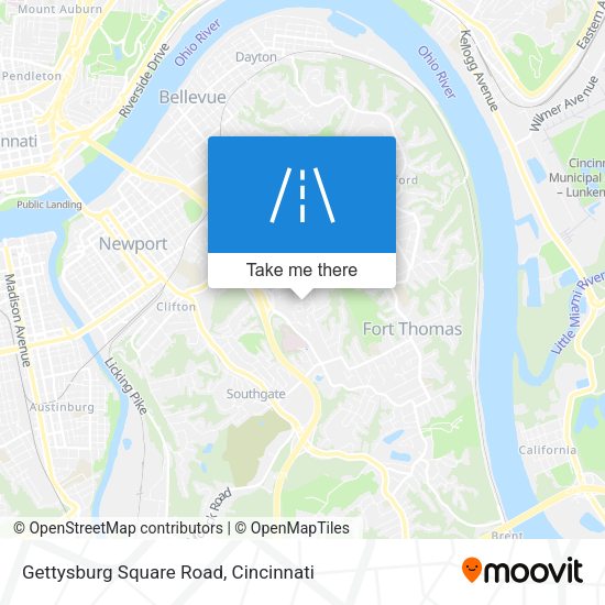 Mapa de Gettysburg Square Road