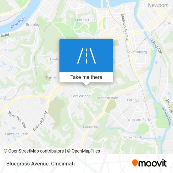 Bluegrass Avenue map