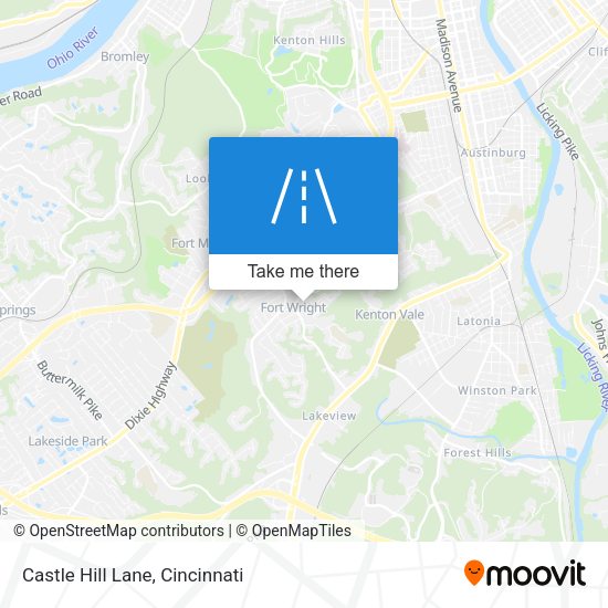 Castle Hill Lane map